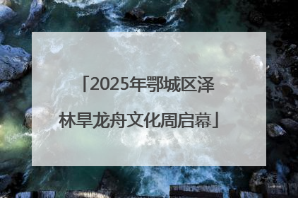 2025年鄂城区泽林旱龙舟文化周启幕