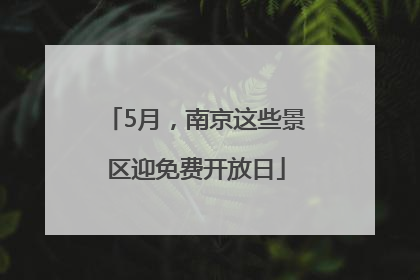 5月，南京这些景区迎免费开放日